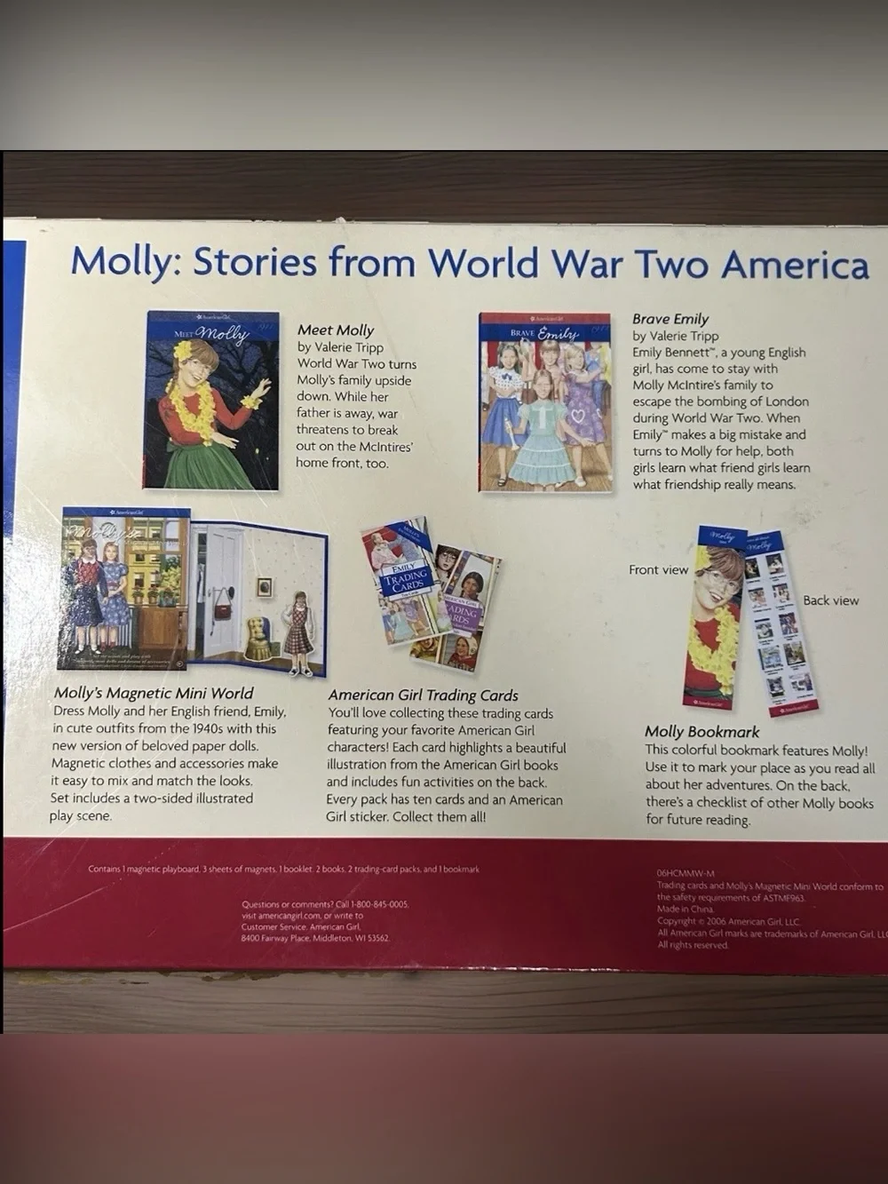 AMERICAN GIRL Molly and Emily Books and Magnetic Mini World Activity Set 2006